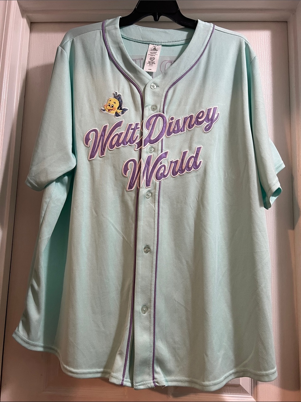 Disney Mint Green Walt Disney World Baseball-Style Top with Lavender Trim